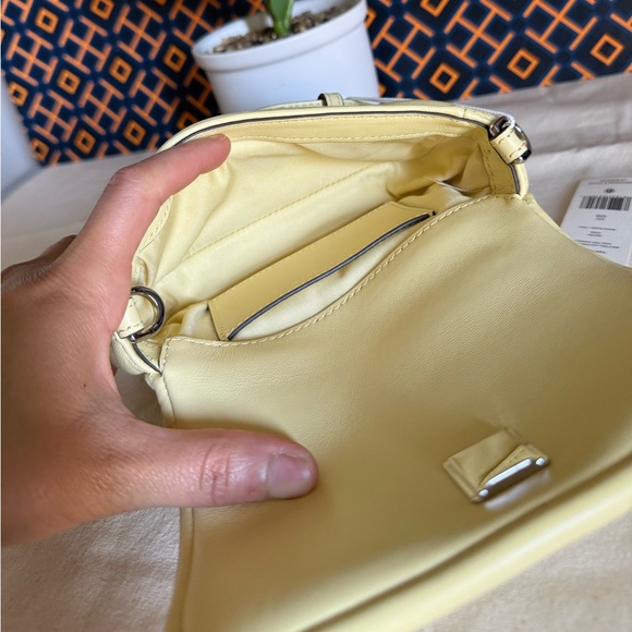 NWT ,Tory Burch Britten puffy mini top handle in yellow Yellow Crossbody - Picture 8 of 15